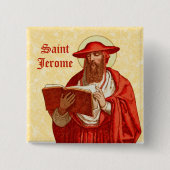 Hl. Hieronymus als Kardinal mit Buch (P 004) Button (Vorderseite)