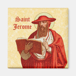 Hl. Hieronymus als Kardinal mit Buch (P 004) Magnet