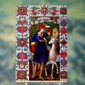 Hl. Hubert von Liege am Hof Acrylschild (Neutral)