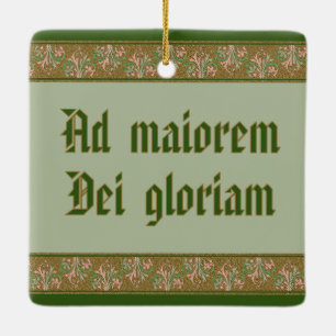 Hl. Ignatius von Loyola (BK 050; Lateinisches Mott Keramikornament