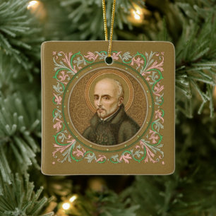 Hl. Ignatius von Loyola (BK 050; Motto) Keramikornament