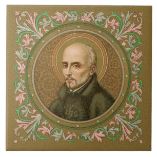 Hl. Ignatius von Loyola (BK 050; Stil 3) Fliese