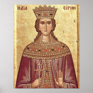 Hl. Irene die Große Märtyrerin Orthodoxe Ikonen Dr Poster
