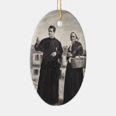 Hl. Johannes Bosco mit Mutter Keramik Ornament (Rechts)