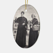 Hl. Johannes Bosco mit Mutter Keramik Ornament (Links)