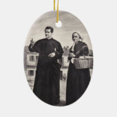 Hl. Johannes Bosco mit Mutter Keramik Ornament (Hinten)