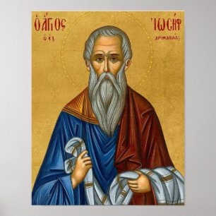 Hl. Josef von Arimathäa orthodoxe Ikonen Druck Poster