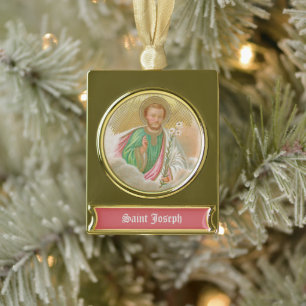 Hl. Josef von einer ‚Pilgerkarte‘ (Detail; B 01) Banner-Ornament Gold