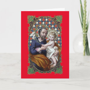 Hl. Joseph und das Jesuskind (DPT 002) Feiertagskarte