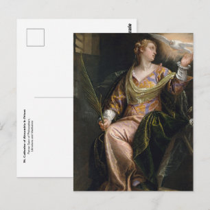Hl. Katharina von Alexandrien im Gefängnis Postkarte