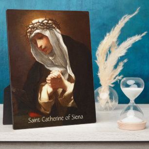 Hl. Katharina von Siena (Franceschini) Vertikal Fotoplatte