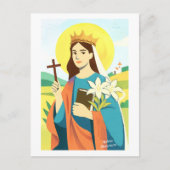 Hl. Katharina von Siena Postkarte (Vorderseite)