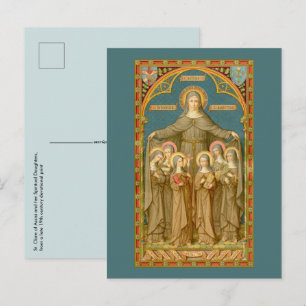Hl. Klara von Assisi & Nonnen (SAU 027) Postkarte