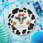 Hl. Kuh Country Farm Sonnenblume Geburtstag Pappteller (Party)