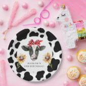 Hl. Kuh Country Farm Sonnenblume Geburtstag Pappteller (Party)