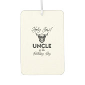 Hl. Kuh Onkel des Geburt Boy Highland Cow 1 Autolufterfrischer (Vorderseite)