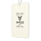 Hl. Kuh Onkel des Geburt Boy Highland Cow 1 Autolufterfrischer (Links)