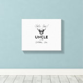 Hl. Kuh Onkel des Geburt Boy Highland Cow 1 Leinwanddruck (Insitu (Holzboden))