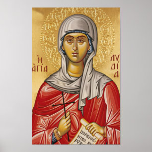 Hl. Lydia von Philippi orthodoxe Ikonen Druck Poster