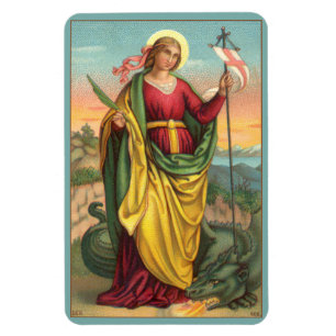 Hl. Margareta mit Drache und Auferstehungsbanner Magnet