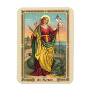 Hl. Margareta mit Drache und Auferstehungsbanner Magnet