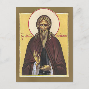 Hl. Michael, der Narr um Christi willen orthodoxe Postkarte