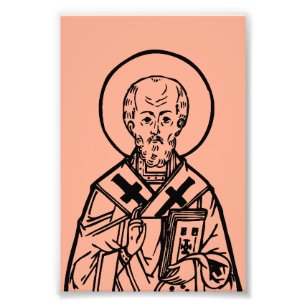 Hl. Nikolaus von Myra byzantinische orthodoxe Ikon Fotodruck