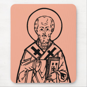 Hl. Nikolaus von Myra byzantinische orthodoxe Ikon Mousepad