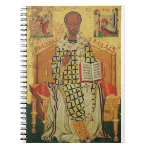 Hl. Nikolaus von Myra byzantinische orthodoxe Ikon Notizblock