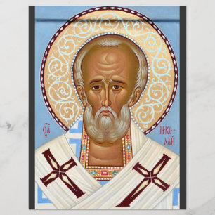 Hl. Nikolaus von Myra Premium-Orthodoxe Kunst Flyer