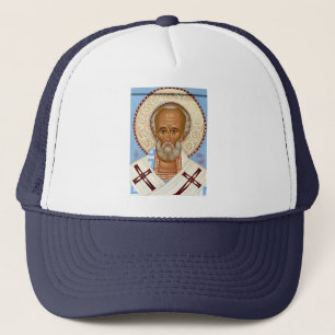 Hl. Nikolaus von Myra Premium-Orthodoxe Kunst Truckerkappe