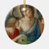 Hl. Raphael der Erzengel (M 012) Keramik Ornament (Vorne)