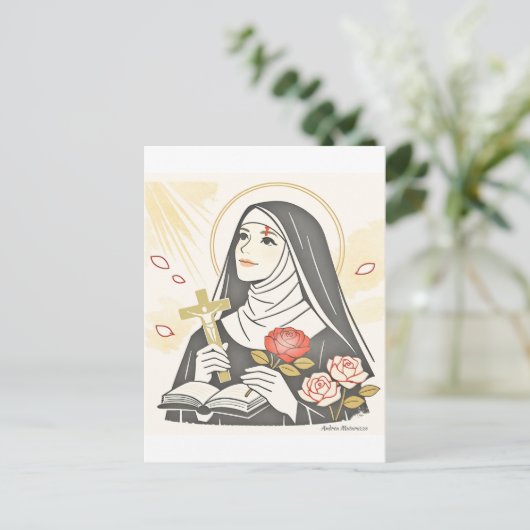 Hl. Rita von Cascia Postkarte (Stehend Vorderseite)