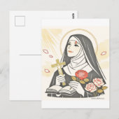 Hl. Rita von Cascia Postkarte (Vorne/Hinten)