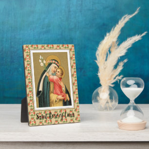 Hl. Rosa von Lima und das Jesuskind (M 023) Fotoplatte