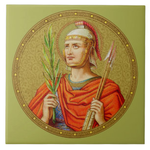 Hl. Sebastian (SNV 24) (Rundes Bild) Tile 2 Fliese