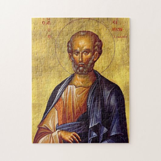 Hl. Simon der Zelot Orthodoxe christliche Ikone Puzzle (Vertikal)