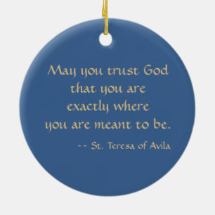 Hl. Teresa von Avila (28. Okt) Keramikornament