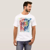 HLF machten Farben-T-Shirt nass T-Shirt (Vorne ganz)