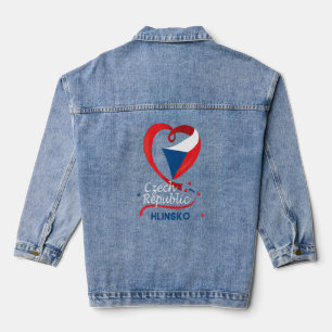 Hlinsko Tschechien Herzenflagge Jeansjacke