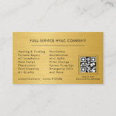 HLK-Service- und Installations-QR-Code Visitenkarte (Rückseite)