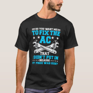 HLK-Techniker Arbeit Mechaniker Installateur Servi T-Shirt