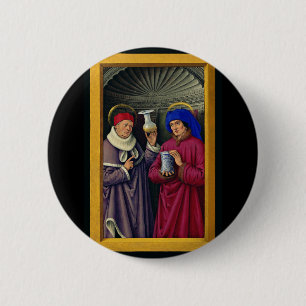 Hll. Kosmas und Damian Schutzpatrone des Gesundhei Button
