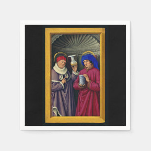 Hll. Kosmas und Damian Schutzpatrone des Gesundhei Serviette