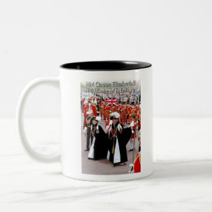 HM Die Königin und der HRH Prinz Philip Zweifarbige Tasse