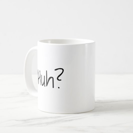 Hm? Funny Coffee Tasse (Vorderseite Links)