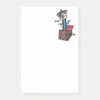 Hm? Jack-in-the-Box-Musiknoten Post-it Klebezettel