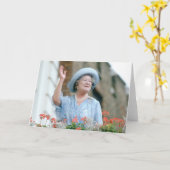HM Königin Elisabeth, Die Königin Mutter 1985 Karte (Gelbe Blume)