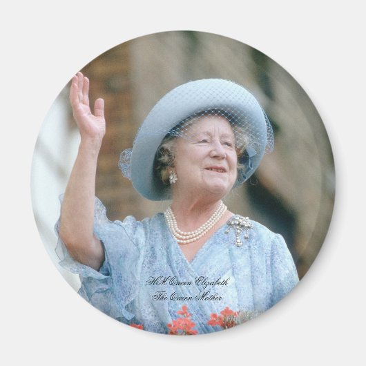 HM Königin Elisabeth, Die Königin Mutter 1985 Magnet (Vorne)