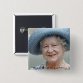 HM Königin Elisabeth, Die Königin Mutter 1988 Button (Vorne & Hinten)
